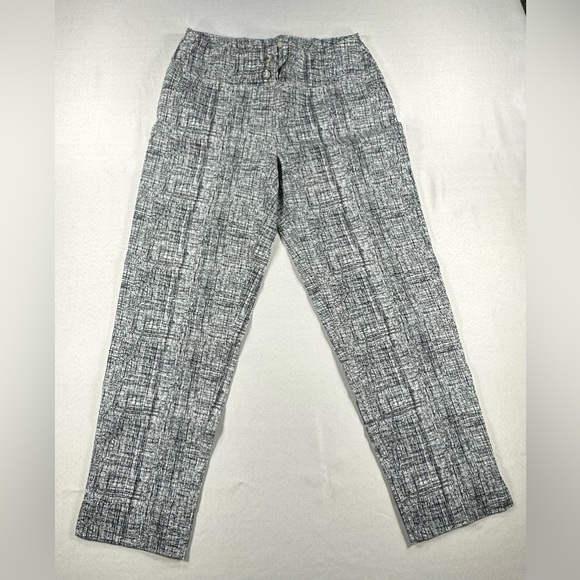 Hope & Harlow Pants - Hope & Harlow • Stretch Capri Women Size Small Pull On Ankle Slit Office Classic